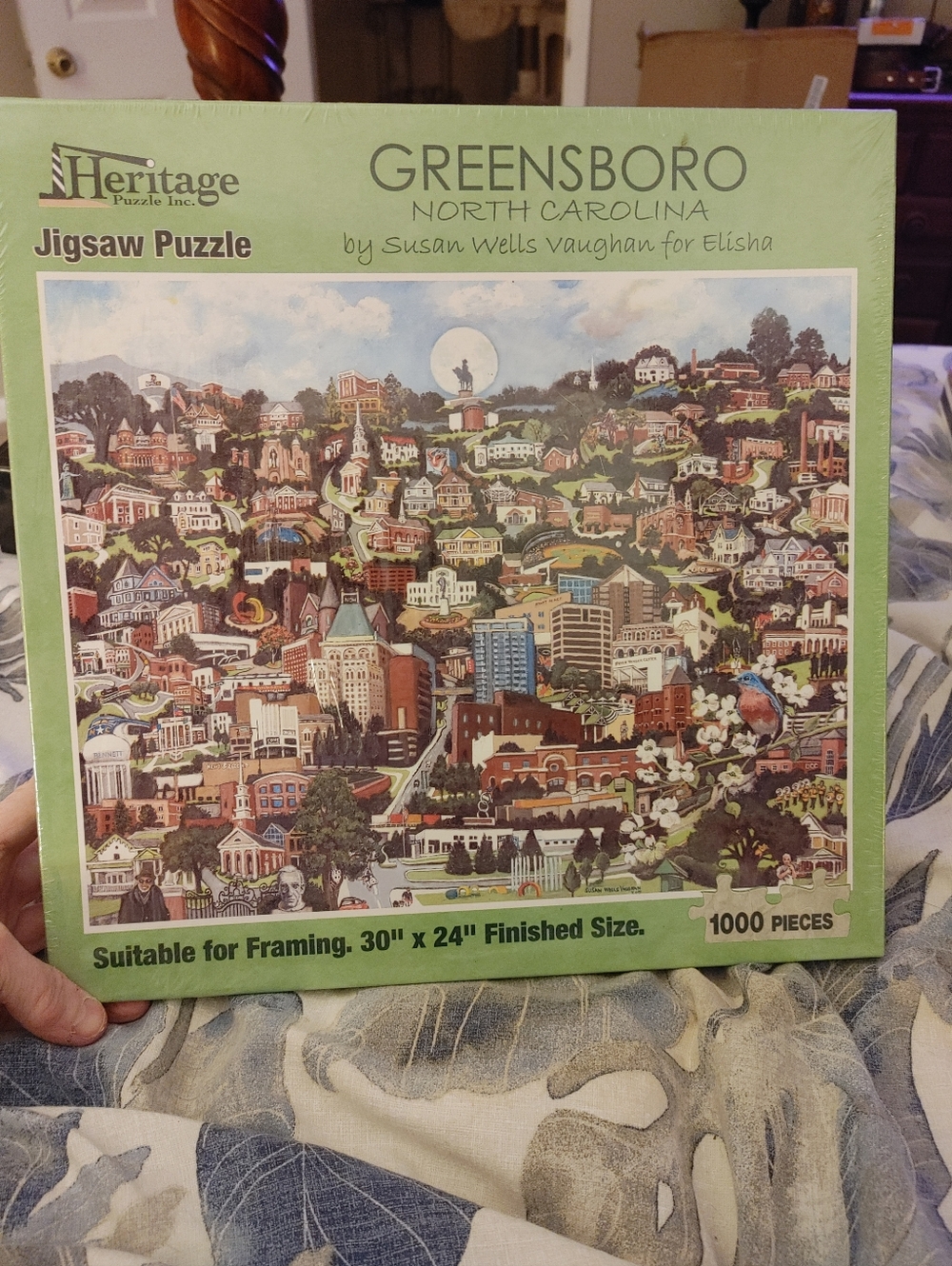Heritage Puzzle Inc. Susan Wells Vaughn Greensboro NC 1000 Pc Jigsaw Puzzle